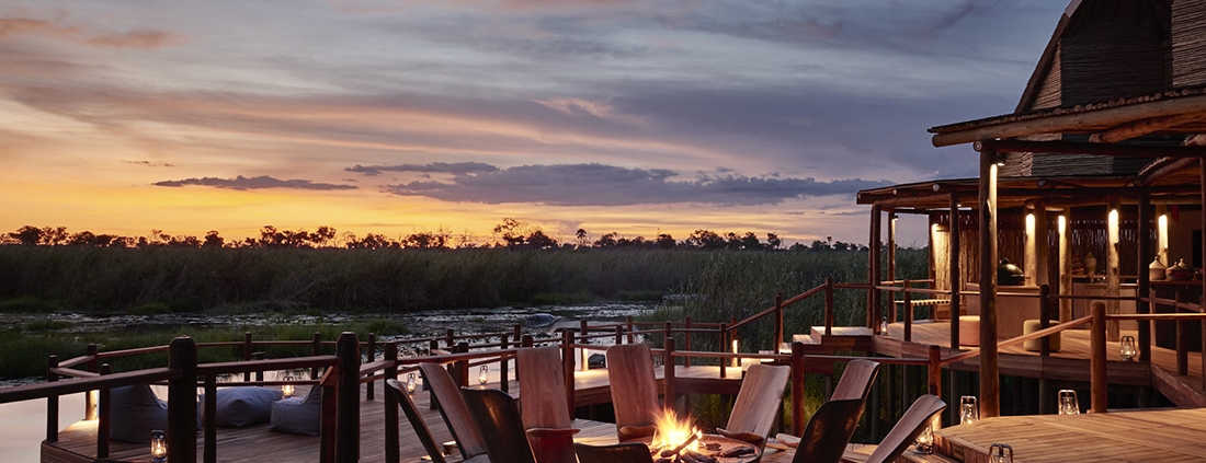 Atardecer en el Delta del Okavango
