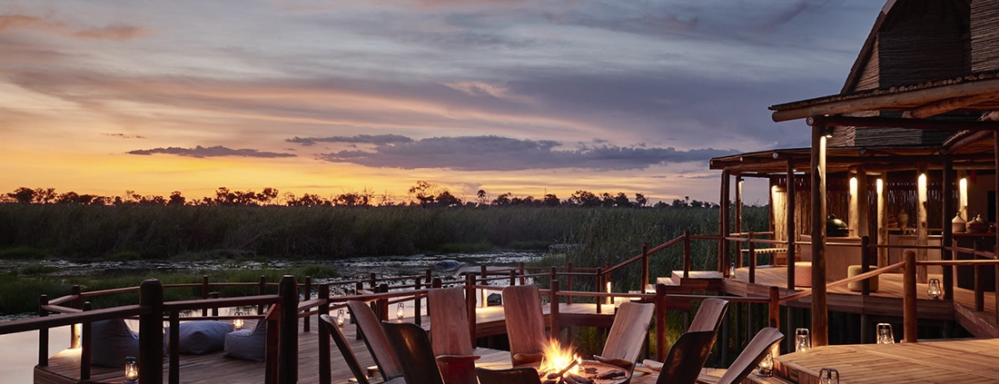 Atardecer en el Delta del Okavango