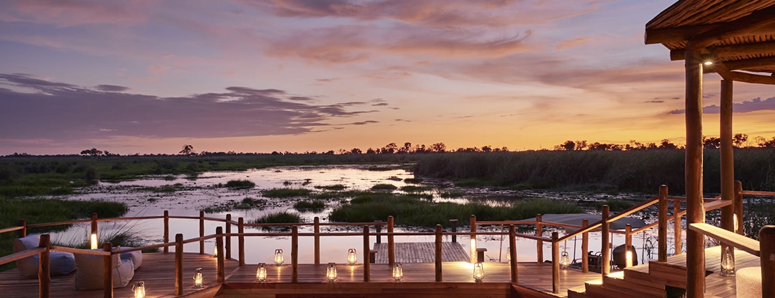 Atardecer en el Delta del Okavango