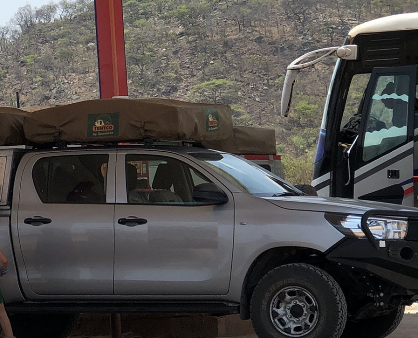 Nuestro coche en Zambia