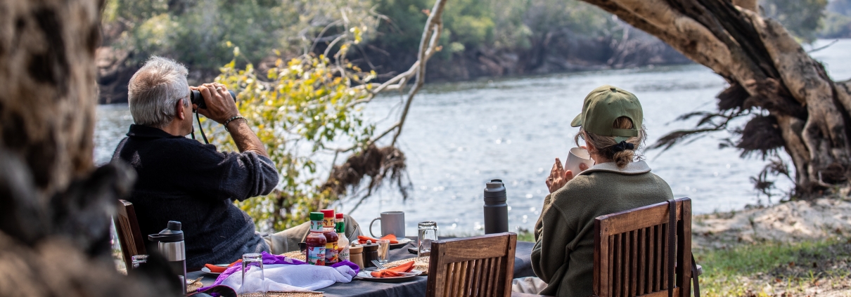 Kafue River Lodge - Desayuno con vistas