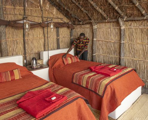Mwaleshi Camp, chalet con 2 camas